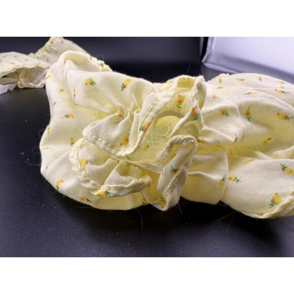 Cabbage Patch Kids Preemie Doll Coleco Yellow Tulips Bonnet Dress Bloomers READ - Picture 6 of 16